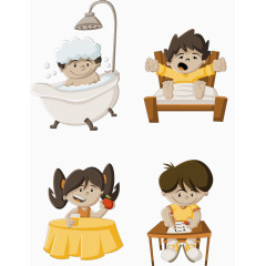 可爱的小孩子矢量合集