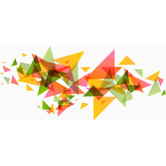 抽象炫彩几何立体碎块