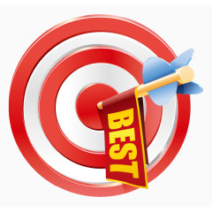 射中的红色标靶