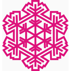 冬季圆形雪花冰图案