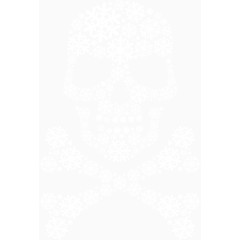 雪花组成的骷髅头