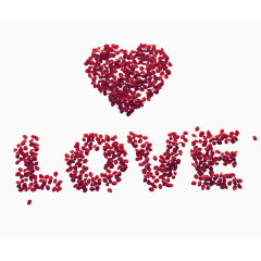 情人节心型花瓣love素材