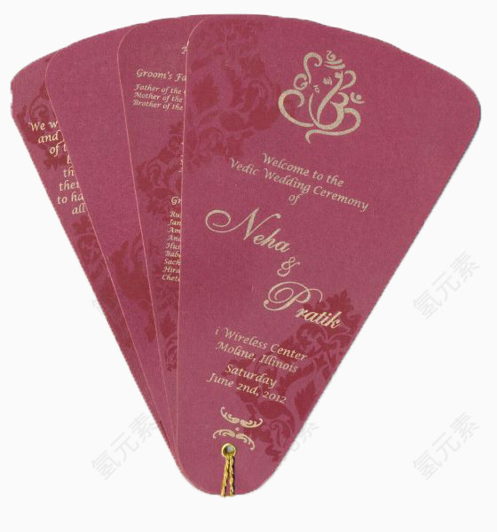 紫色卡片式邀请函