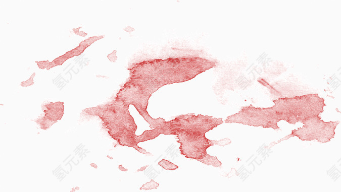油漆水墨泼墨溅落红色矢量图
