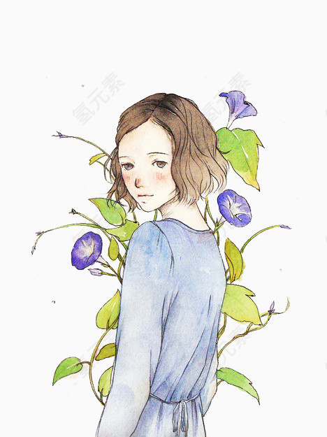 短发美女