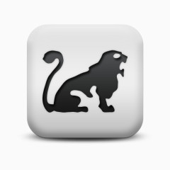 磨砂白广场图标文化占星术狮子SC文化偶像