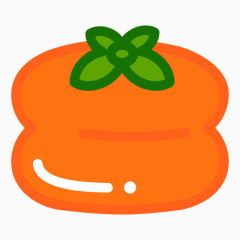 卡通手绘水果柿子