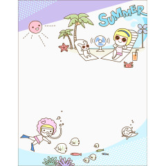 儿童夏日度假可爱素材