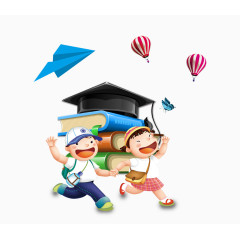 上学的小学生
