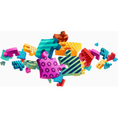 三维立体漂浮素材