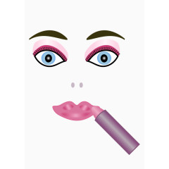 卡通化妆场景插图