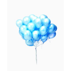 蓝色氢气球