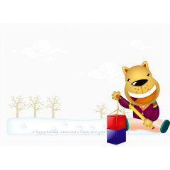 新年贺卡矢量图