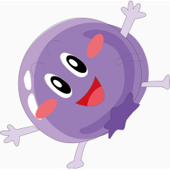 葡萄卡通手绘图标元素