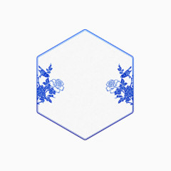 青花瓷方形陶瓷磁碟子