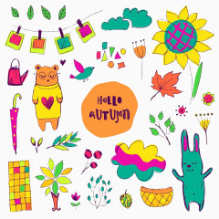 卡通手绘漂浮物 