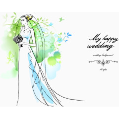 手绘新娘