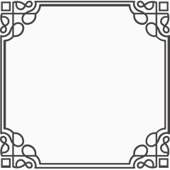 复古花纹边框