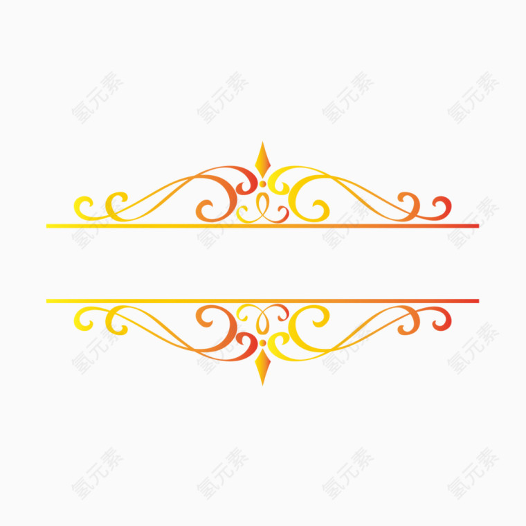 欧式金色色边框花纹底纹矢量图