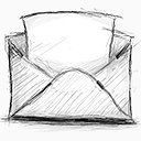 电子邮件开的手绘网页图标