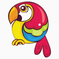 手绘卡通鹦鹉