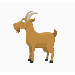 卡通手绘山羊免扣素材免费下载