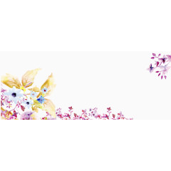 母亲节花卉横幅模板矢量