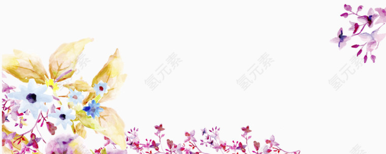 母亲节花卉横幅模板矢量