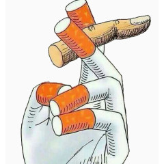 烟的手夹着手指