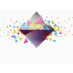 矢量创意彩色几何图片