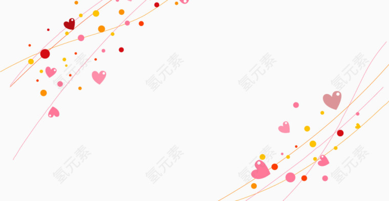 可爱小爱心细条 背景装饰