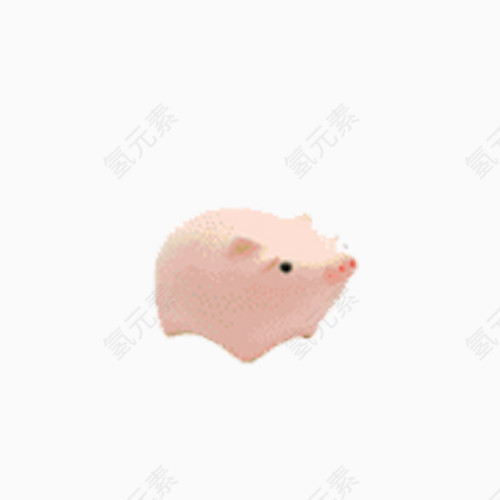 简约小清新可爱毛毡粉色小猪