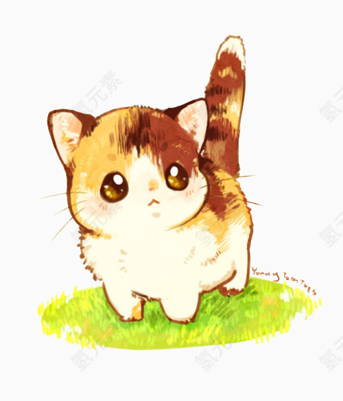 卡通手绘小猫 