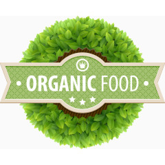有机食物矢量标签