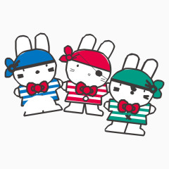 卡通手绘小兔子