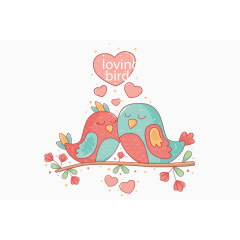 矢量爱情鸟