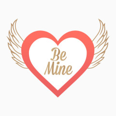 情人节飞翔心形卡通手绘装饰元素