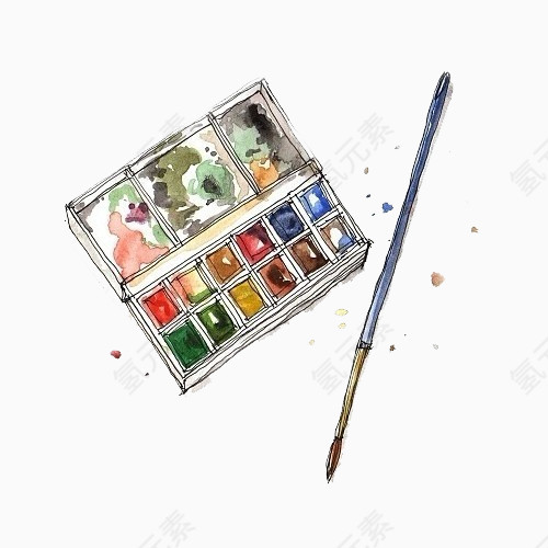 水粉颜料盒