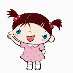卡通小女孩