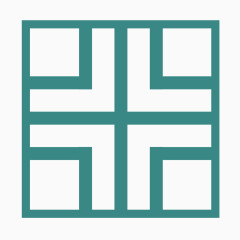 绿色矢量门窗雕花