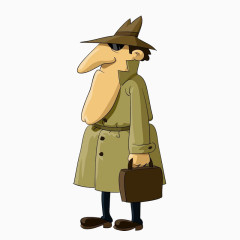 拿着公文包的侦探