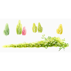 六一儿童节卡通素材树木梦幻