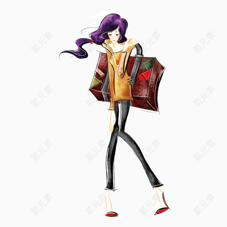 逛街的女孩
