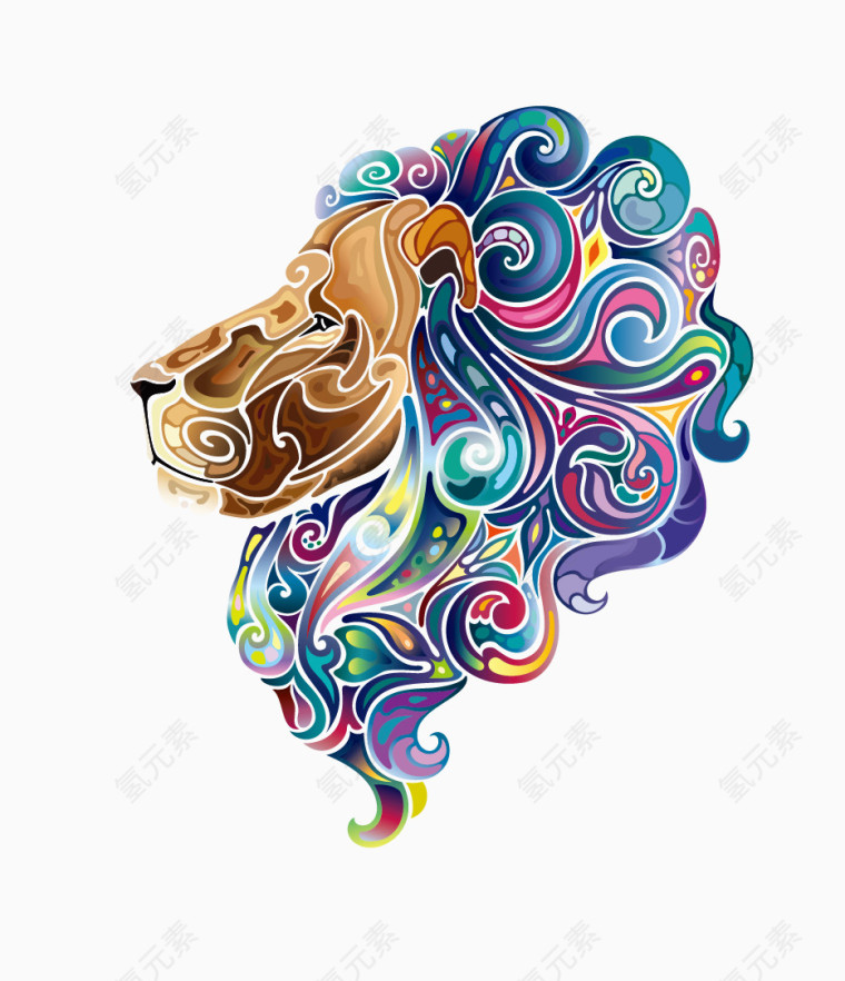 彩绘动物狮子