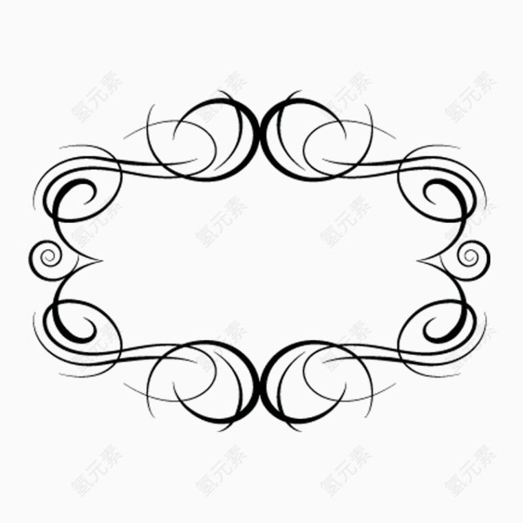 黑色古典边框素材