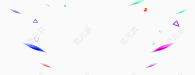 多彩简约碎片漂浮