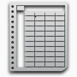 X办公室电子表格nouve侏儒灰色图标