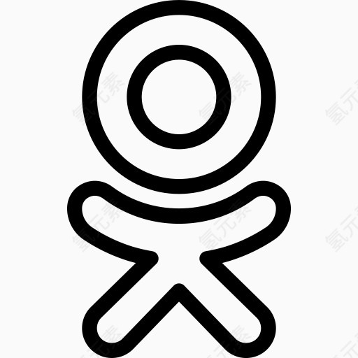 线图标网络Odnoklassniki服务社会社会偶像