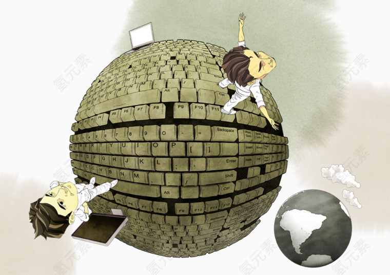 电子商务插画免费下载