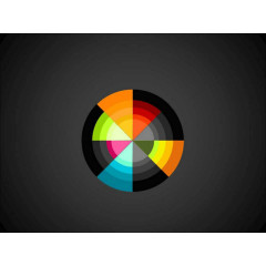 多彩圆环ppt背景